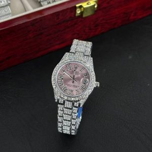 ساعت مچی زنانه فول نگین برند رولکس (ROLEX)