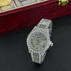 ساعت مچی زنانه فول نگین برند رولکس (ROLEX)