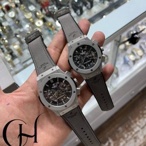 ساعت مردانه و زنانه برند هابلوت صفحه اسکلتون (Hublot)