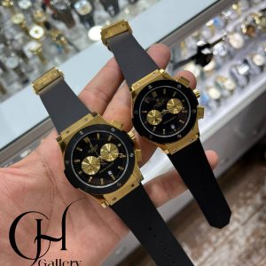ساعت مردانه و زنانه برند هابلوت طلایی (Hublot)