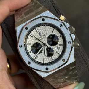 ساعت مردانه برند ای پی (Audemars Piguet) سه موتوره صفحه سفید