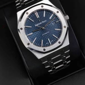 ساعت مچی مردانه ای پی (audemars piguet) نقره ای صفحه سورمه ای