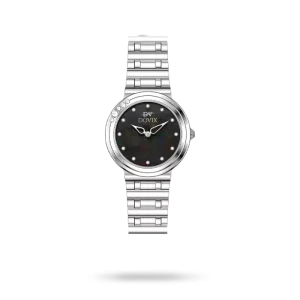 ساعت زنانه برند داویکس (dovixwatch) کد DV003L(نقره ای صفحه مشکی)