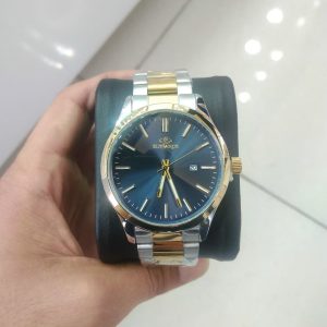 ساعت مچی مردانه برند (ELEGANCE) الگانس کلاسیک  (طلایی نقره ای صفحه سورمه ای)